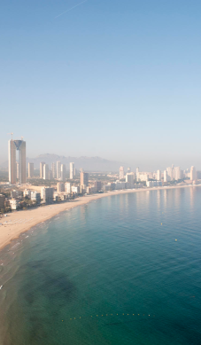 Foto de una playa en Benidorm